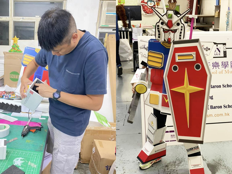 好爸爸為愛兒,親手用 Foam Board 製成高達武裝! 好爸爸為愛兒,親手用 Foam Board 製成高達武裝!