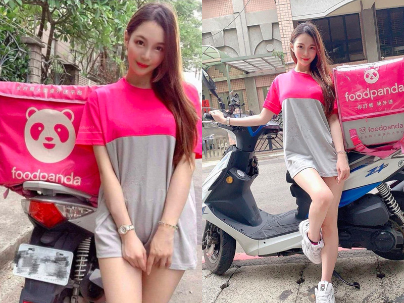 擁有17萬粉絲的 Foodpanda 女外賣員 擁有17萬粉絲的 Foodpanda 女外賣員