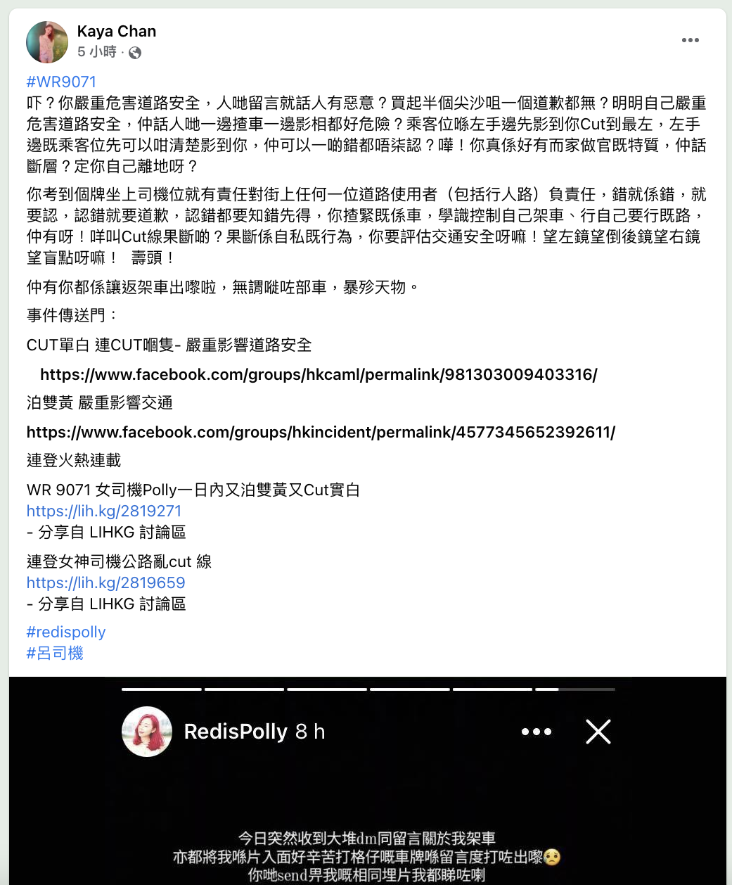 自私 YouTuber 一日危險駕駛兼違泊 反鬧網民無視平時拍片的功勞