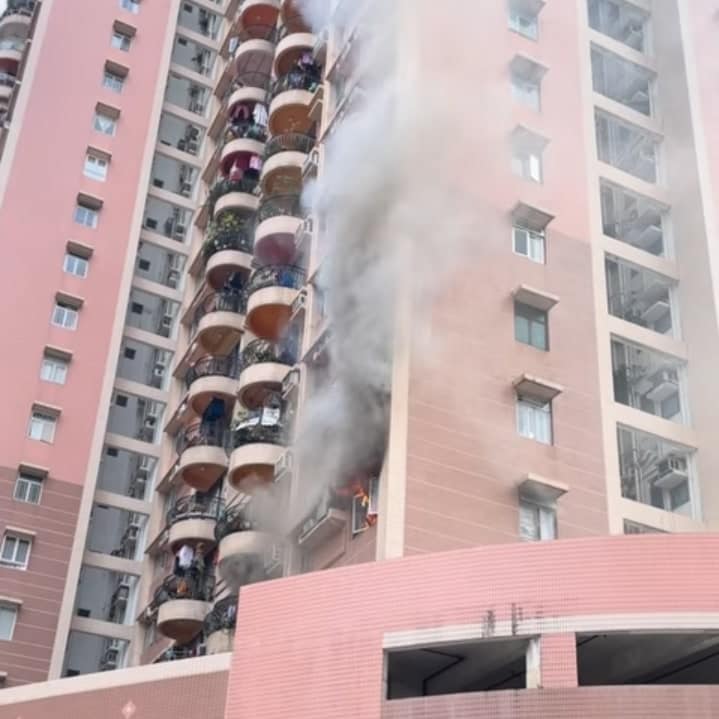 薄扶林道景輝大厦火警