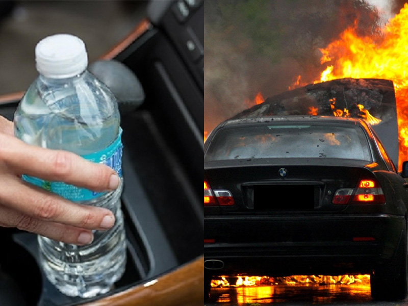 經常把水瓶留在車裡?小心車子被燒毀啊! 經常把水瓶留在車裡?小心車子被燒毀啊!