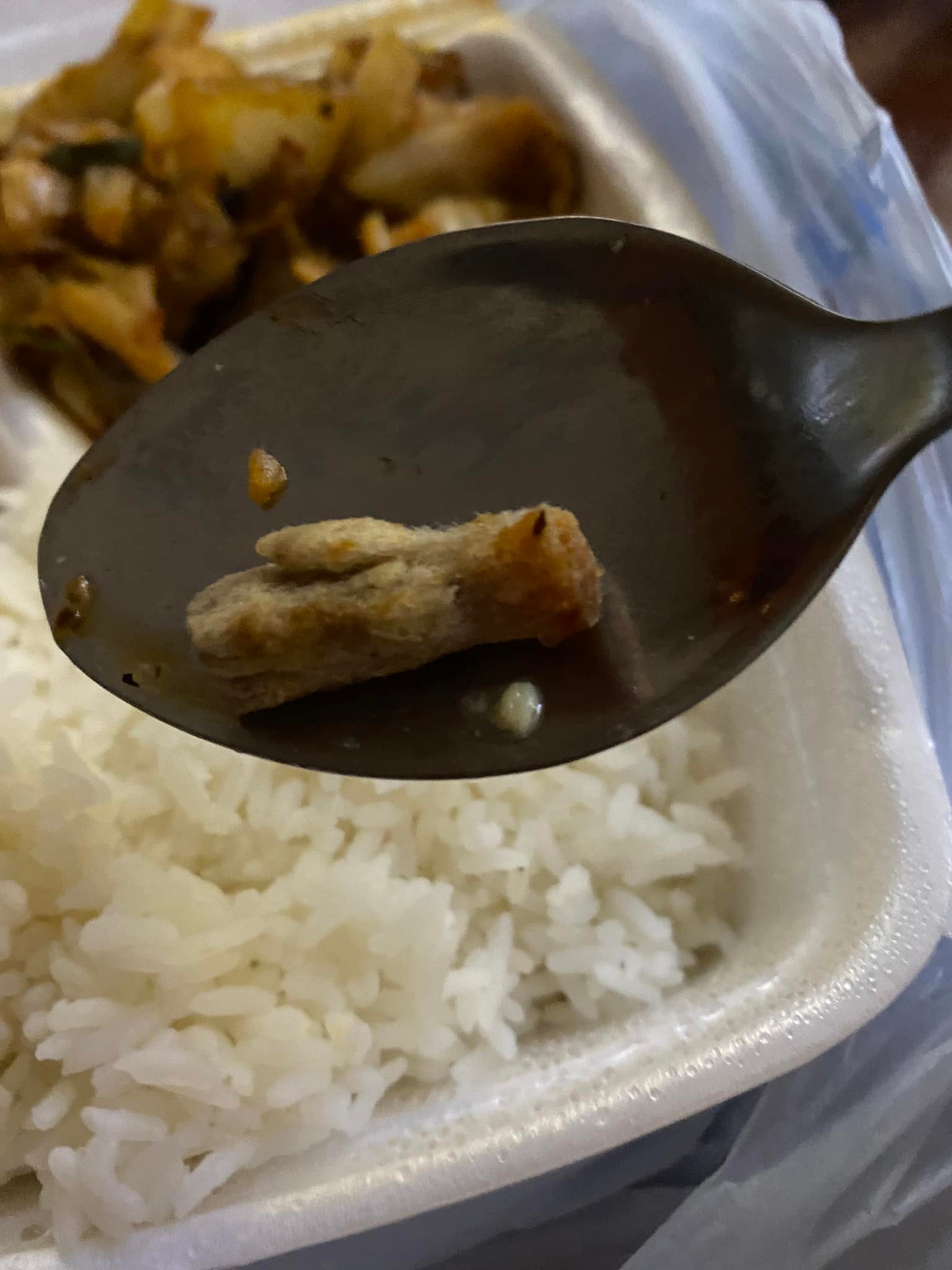 兩餸飯飯盒 加餸彈牙煙頭