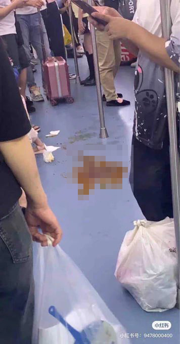 有乘客在地鐵車廂大便，瞬間造成民眾恐慌