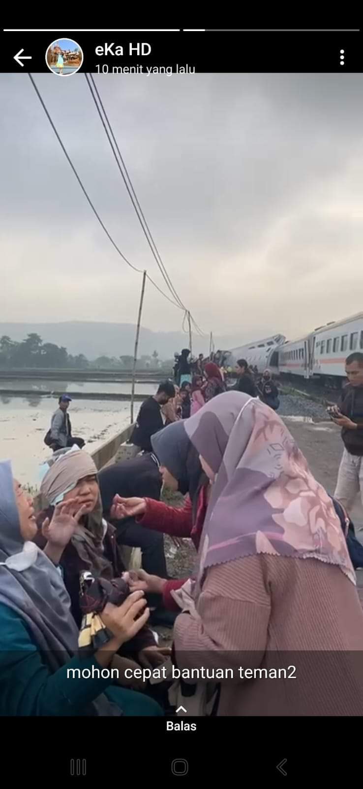 印尼火車相撞 現場畫面曝光