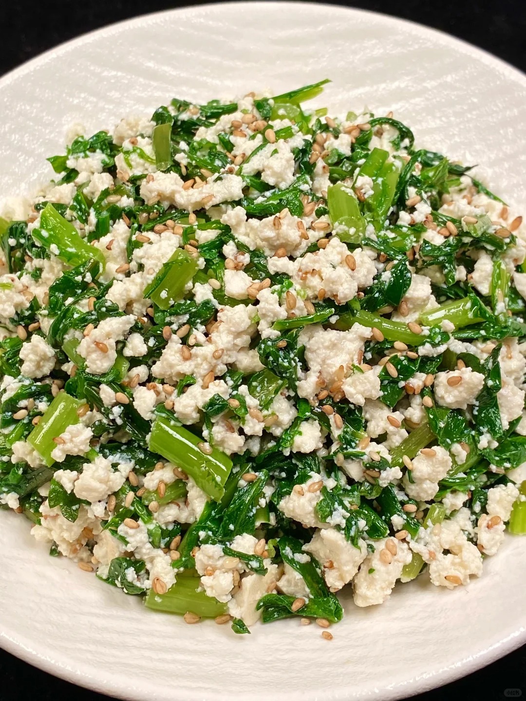 清爽低脂，茼蒿拌豆腐