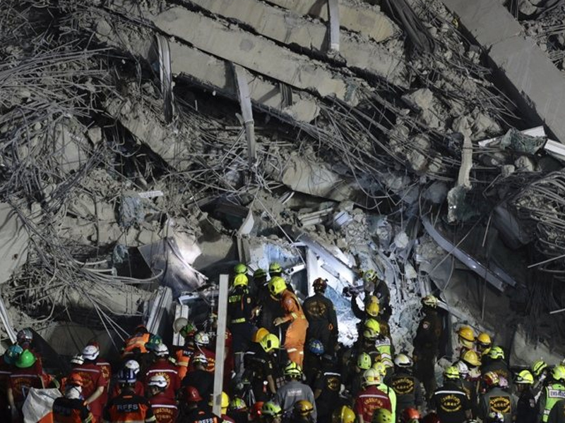 曼谷大樓全倒塌，13 鋼筋未達標