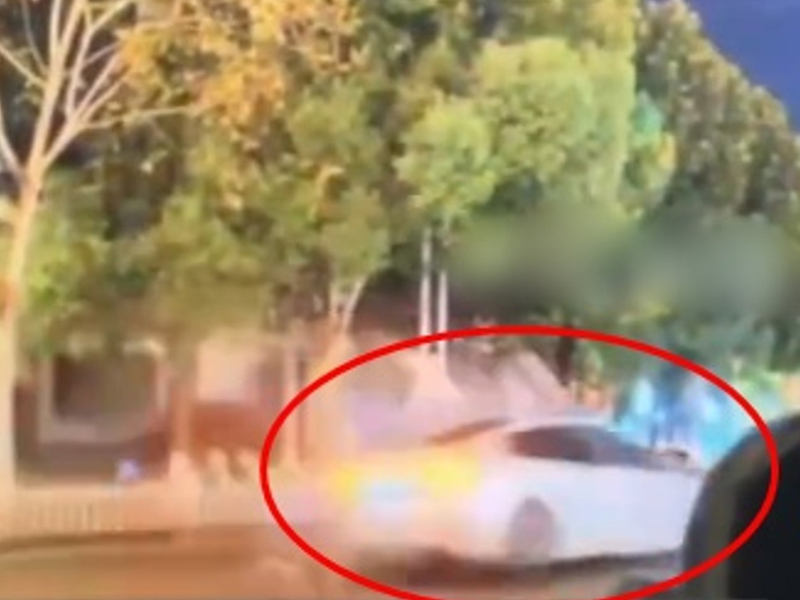 與女友發生爭執，男子駕車撞路過一家三口