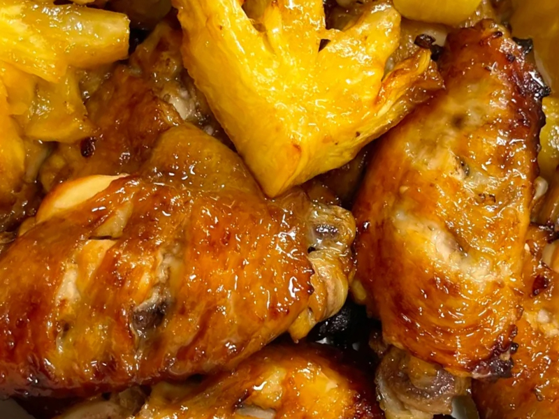 氣炸鍋：菠蘿烤雞翅