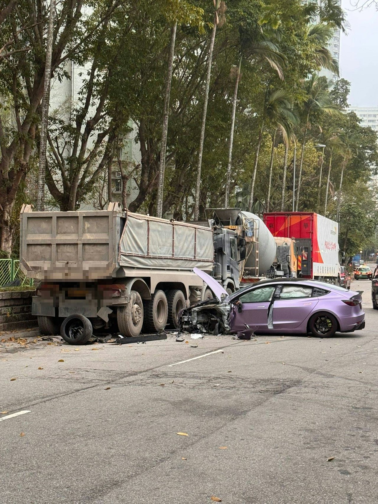 大埔清晨車禍 司機棄車逃逸